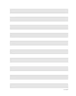 Hal Leonard Manuscript Paper 10-Staff, 64 Perforated Pages