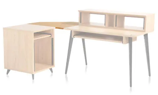 Elite Furniture Series Corner Desk Section - Natural Maple Matte Finish