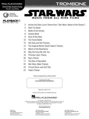 Star Wars: Music from All 9 Films - Williams - Trombone - Book