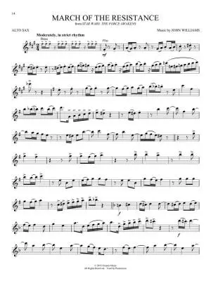 Star Wars: Music from all 9 Films - Williams - Alto Saxophone - Book