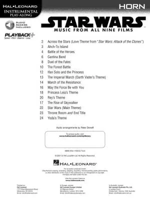 Star Wars: Music from All 8 Films - Williams - French Horn - Book