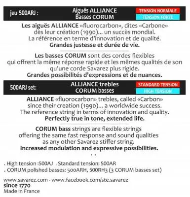 Alliance Corum Classical Guitar String Set - Mixed Tension