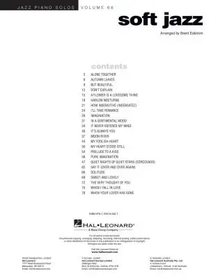 Soft Jazz: Jazz Piano Solos Series Vol. 66 - Edstrom - Piano - Book