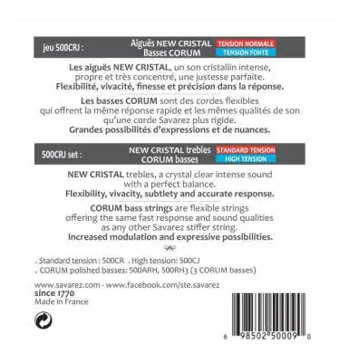 New Cristal Corum Classical Guitar Strings - Mixed Tension