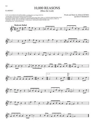 101 Worship Songs - Clarinet - Book
