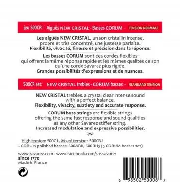 New Cristal Corum Classical Guitar Strings - Normal Tension
