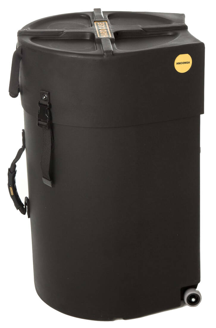 Foam Padded Conga Case with Wheels - Black