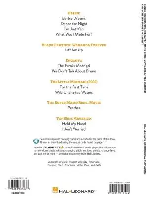 Songs from Barbie, The Little Mermaid, The Super Mario Bros. Movie - Clarinet - Book/Audio Online