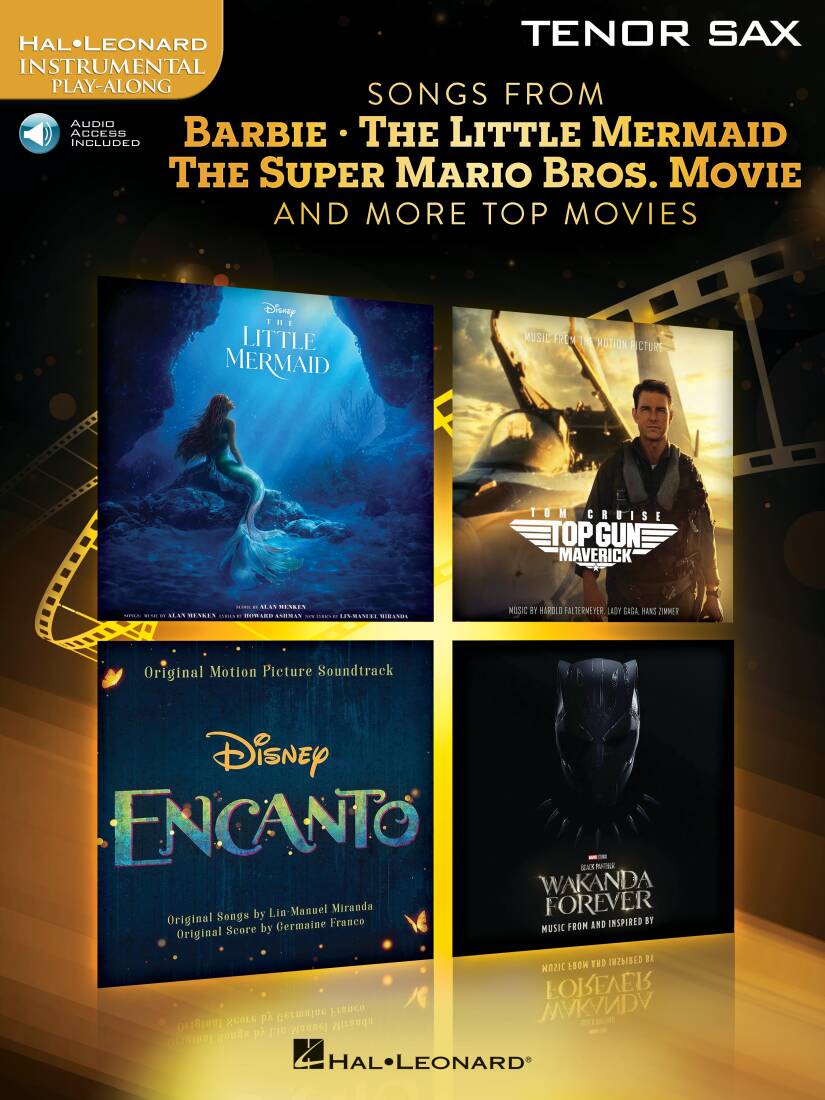 Songs from Barbie, The Little Mermaid, The Super Mario Bros. Movie - Tenor Saxophone - Book/Audio Online