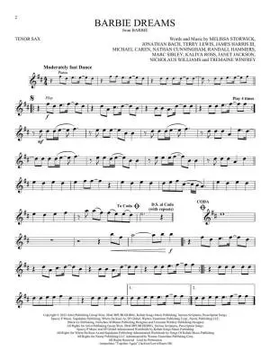 Songs from Barbie, The Little Mermaid, The Super Mario Bros. Movie - Tenor Saxophone - Book/Audio Online