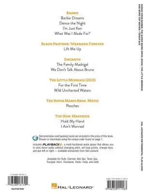 Songs from Barbie, The Little Mermaid, The Super Mario Bros. Movie - Tenor Saxophone - Book/Audio Online
