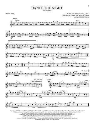 Songs from Barbie, The Little Mermaid, The Super Mario Bros. Movie - Tenor Saxophone - Book/Audio Online