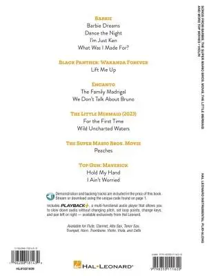 Songs from Barbie, The Little Mermaid, The Super Mario Bros. Movie - Violin - Book/Audio Online