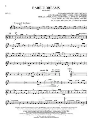 Songs from Barbie, The Little Mermaid, The Super Mario Bros. Movie - Violin - Book/Audio Online