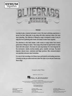 Bluegrass Songs: Strum Together - Lyrics/Chords - Book