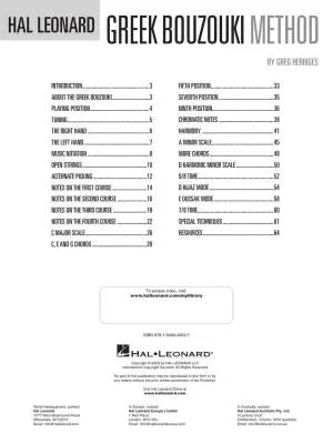 Hal Leonard Greek Bouzouki Method - Herriges - Book/Video Online
