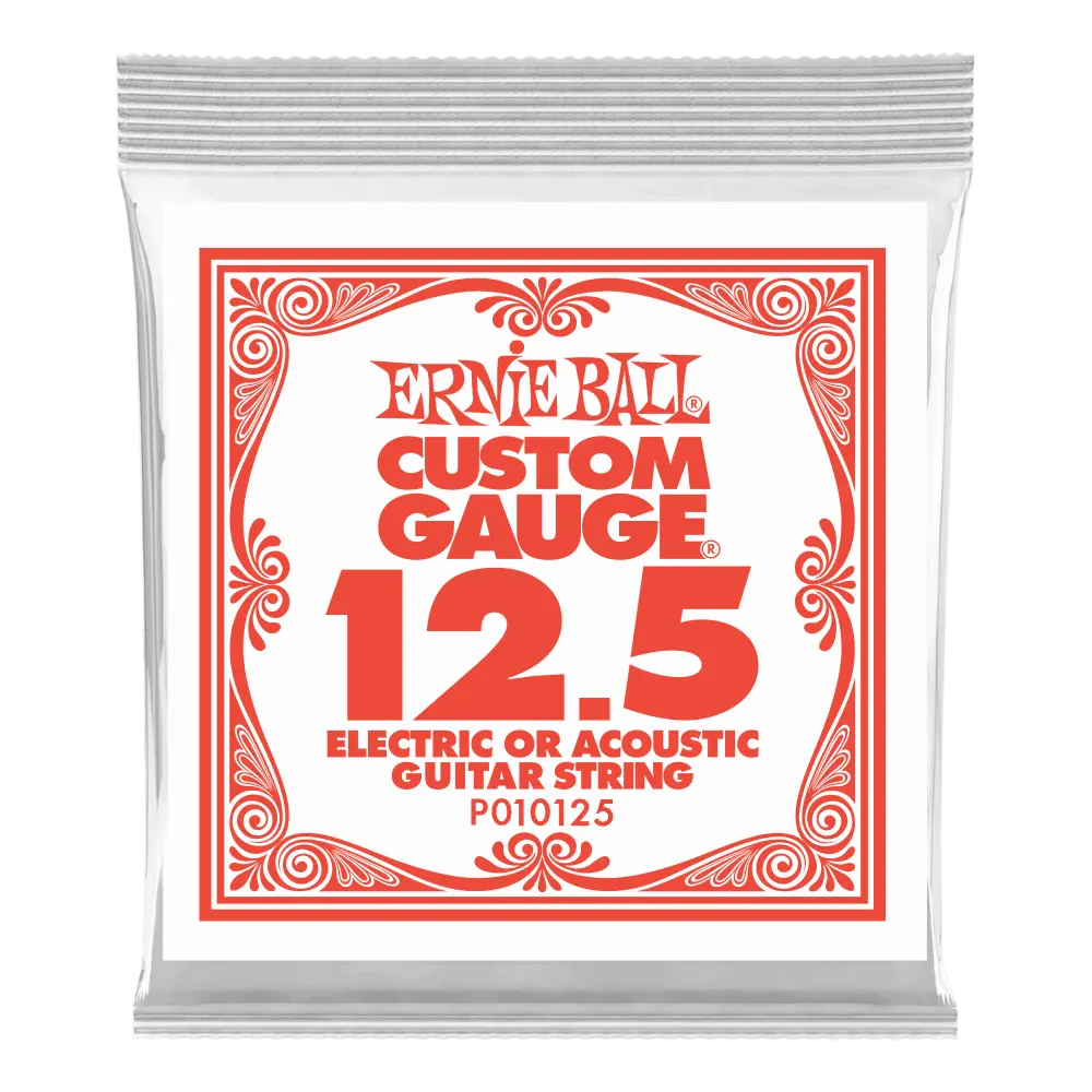 Single Plain Steel Electric/Acoustic Guitar String - .0125