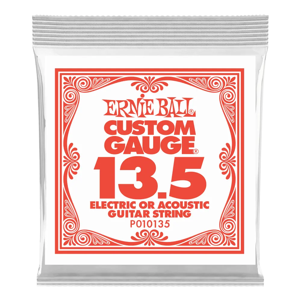 Single Plain Steel Electric/Acoustic Guitar String - .0135