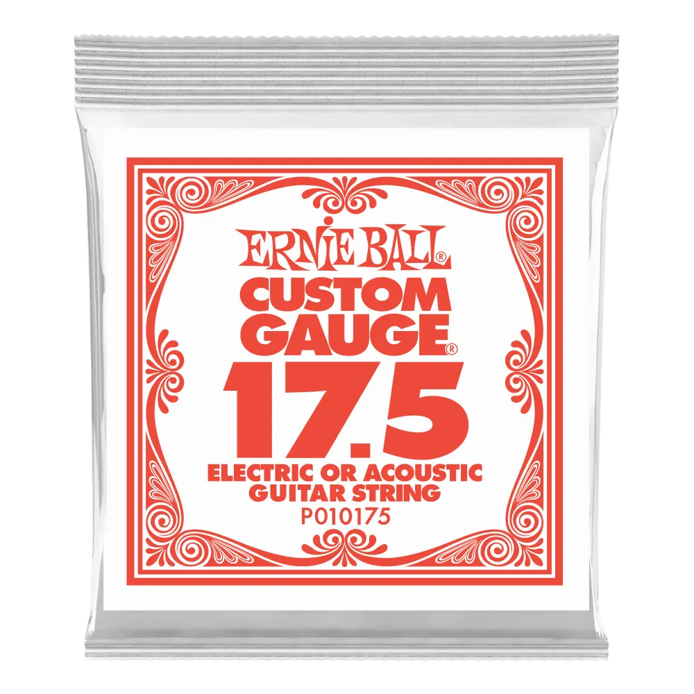 Single Plain Steel Electric/Acoustic Guitar String - .0175
