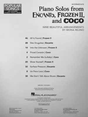 Piano Solos from Encanto, Frozen II, and Coco - Rejino - Piano - Book