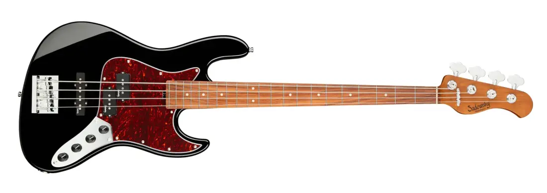 MetroExpress 21-Fret Hybrid P/J 4-String Bass with Morado Fingerboard - Black