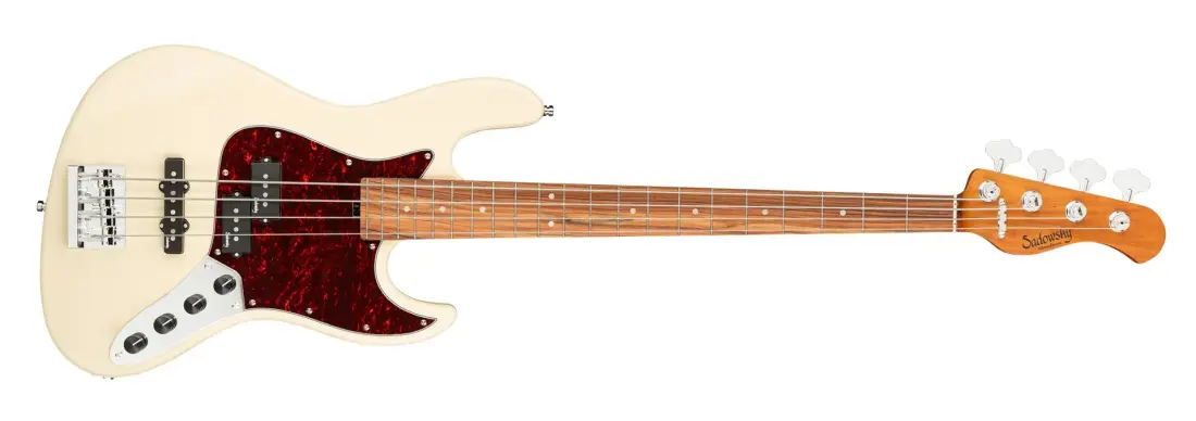 MetroExpress 21-Fret Hybrid P/J 4-String Bass with Morado Fingerboard - Olympic White