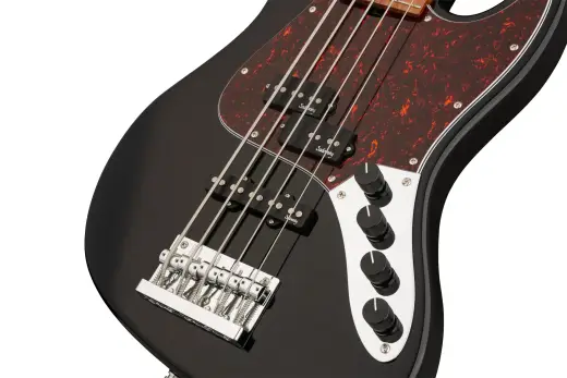 MetroExpress 21-Fret Hybrid P/J 5-String Bass with Morado Fingerboard - Black