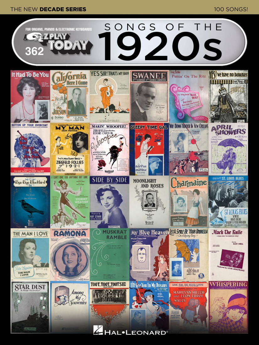 Songs of the 1920s: The New Decade Series: E-Z Play Today, Volume 362 - Electronic Keyboard - Book