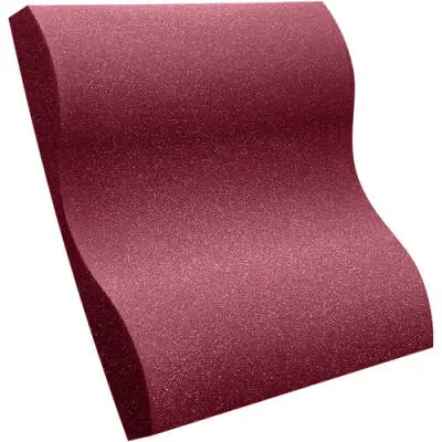 Studiofoam 2\'\' x 24\'\' x 24\'\' Wave Panels (16 Pack) - Burgundy
