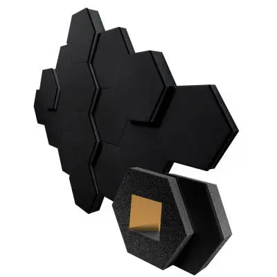 Auralex - Synergy Hexagon-10 Full Kit (16 Pack) - Black