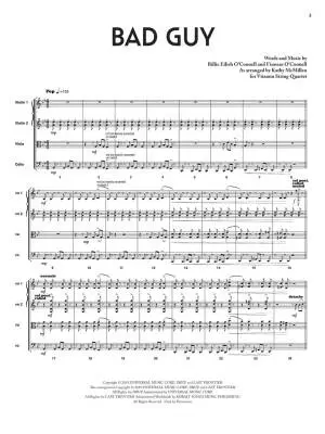 Bad Guy - Eilish/O\'Connell - String Quartet
