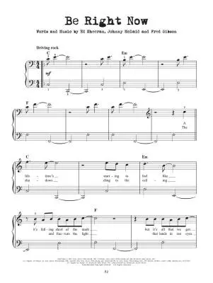 Equals - Sheeran - Easy Piano - Book