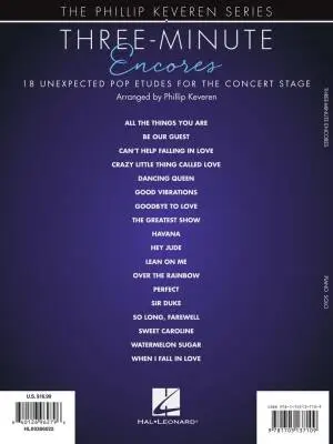 Three-Minute Encores - Keveren - Piano - Book