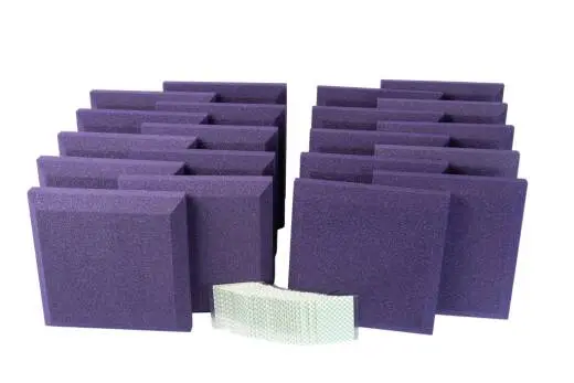 Auralex - Home Office Kit with (20) SonoFlat Panels 2 x 12 x 12 - Purple