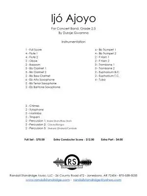 Ijo Ajoyo - Gwamna - Concert Band - Gr. 2.5