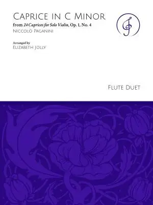 Jolly Music LLC - Caprice in C Minor from 24 Caprices for Solo Violin, Op. 1, No. 4 - Paganini/Jolly - Flute Duet