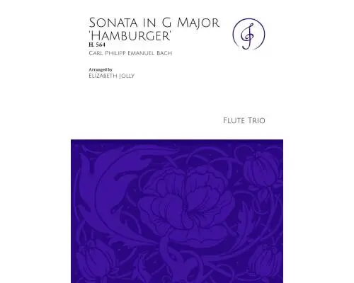 Jolly Music LLC - Sonata in G Major Hamburger, H. 564 - Bach/Jolly - Flute Trio