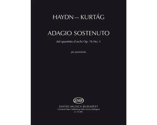 Editio Musica Budapest - Adagio Sostenuto, Op. 76 No. 1 - Haydn/Kurtag - Piano - Sheet