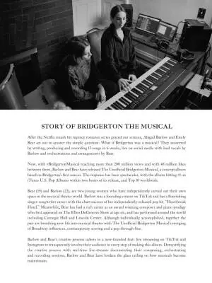 The Unofficial Bridgerton Musical - Barlow/Bear - Piano/Vocal/Guitar - Book