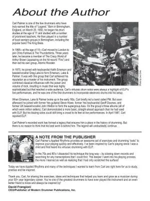 Modern Drummer: Carl Palmer Applied Rhythms - Drumset - Book