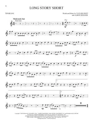 Folklore and Evermore Selections - Swift - Tenor Saxophone - Book/Audio Online