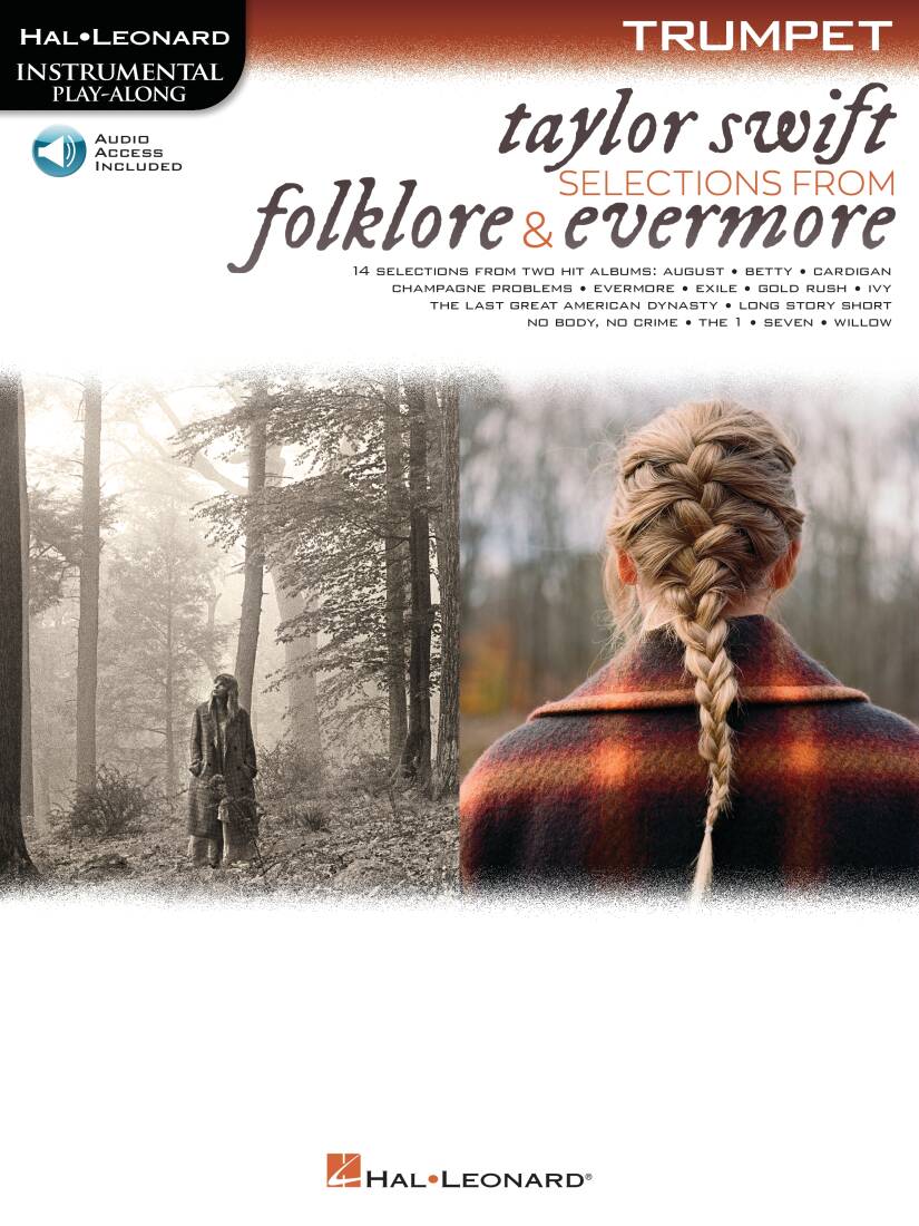 Folklore and Evermore Selections - Swift - Trumpet - Book/Audio Online