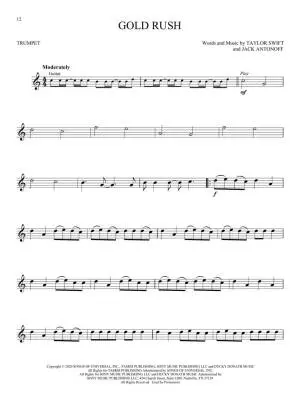Folklore and Evermore Selections - Swift - Trumpet - Book/Audio Online