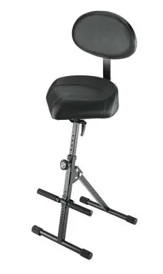 K & M Stands - Adjustable Stool with Backrest