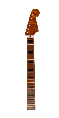 All Parts - AAA+ Roasted Flame Maple VIN-MOD Deluxe Replacement Neck for Jazzmaster