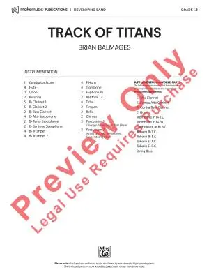 Track of Titans - Balmages - Concert Band - Gr. 1.5