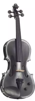 Harlequin Electric/Acoustic Violin Metallic Black
