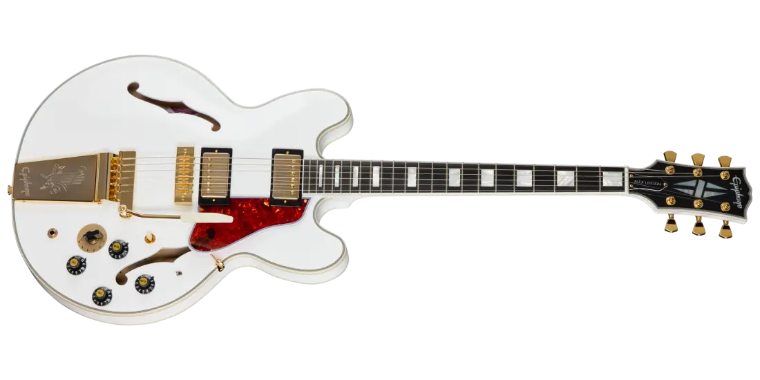 Alex Lifeson 1976 ES-355 Reissue Electric Guitar with Hardshell Case - Alpine White