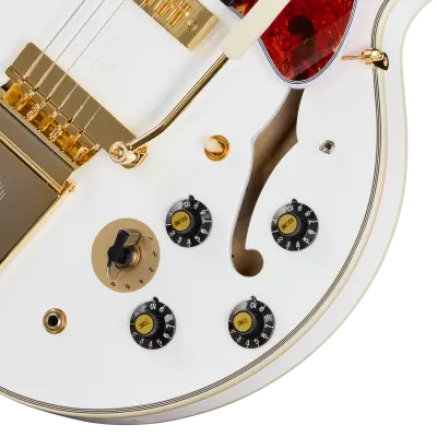Alex Lifeson 1976 ES-355 Reissue Electric Guitar with Hardshell Case - Alpine White