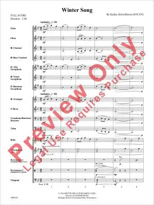 Winter Song - Kristofferson - Concert Band - Gr. 1
